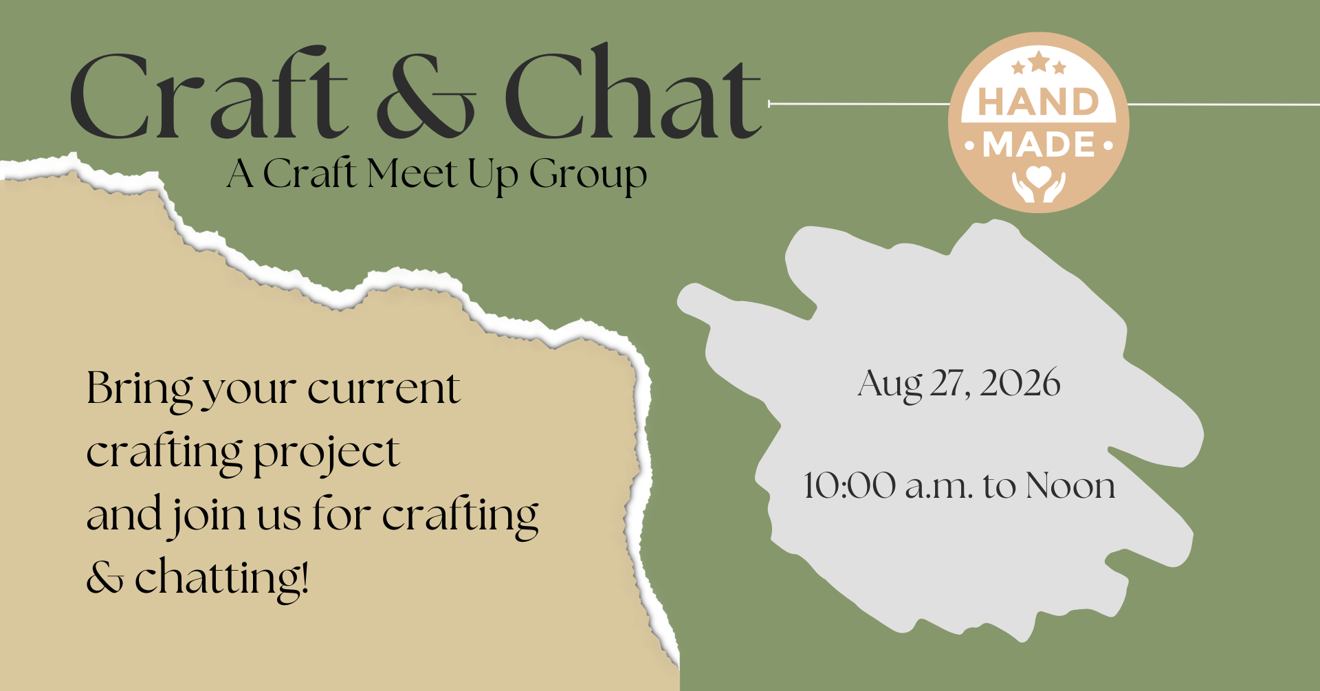 Craft & Chat- Bring Your Own Craft
