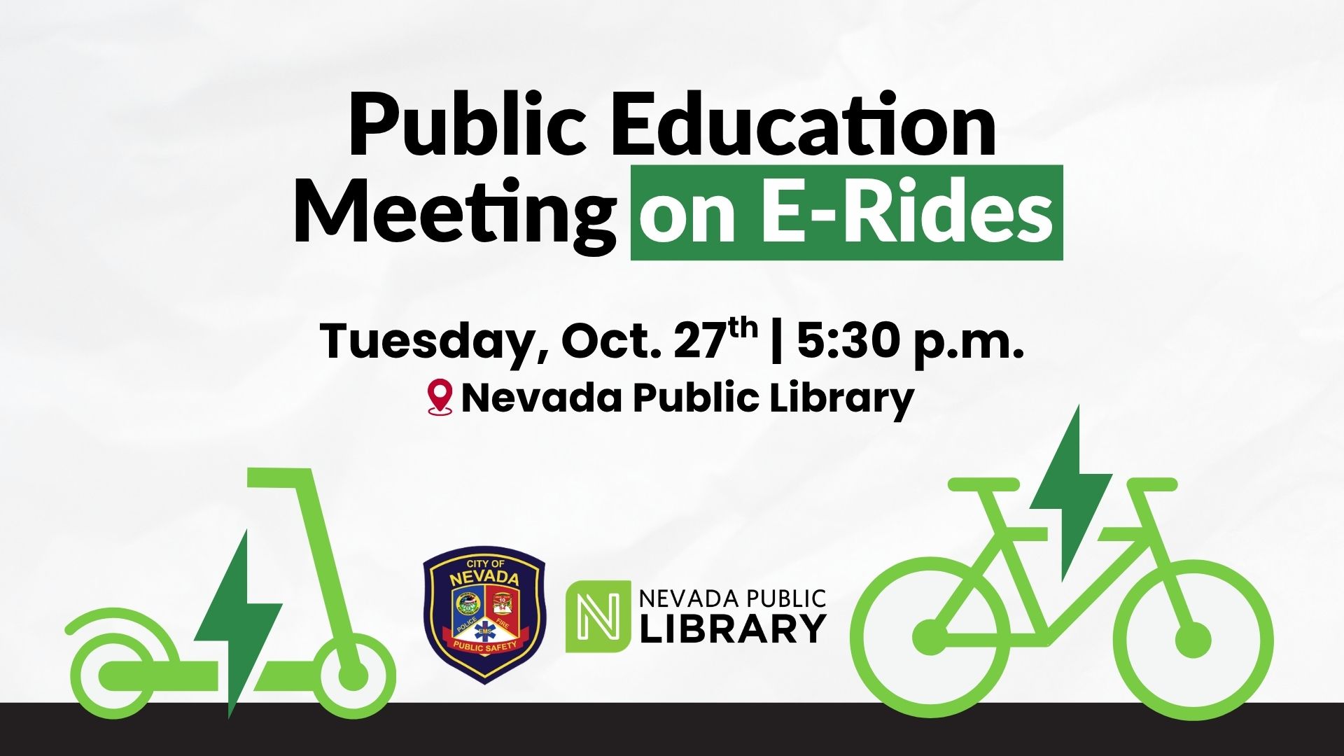 Public Education Meeting on E-Rides